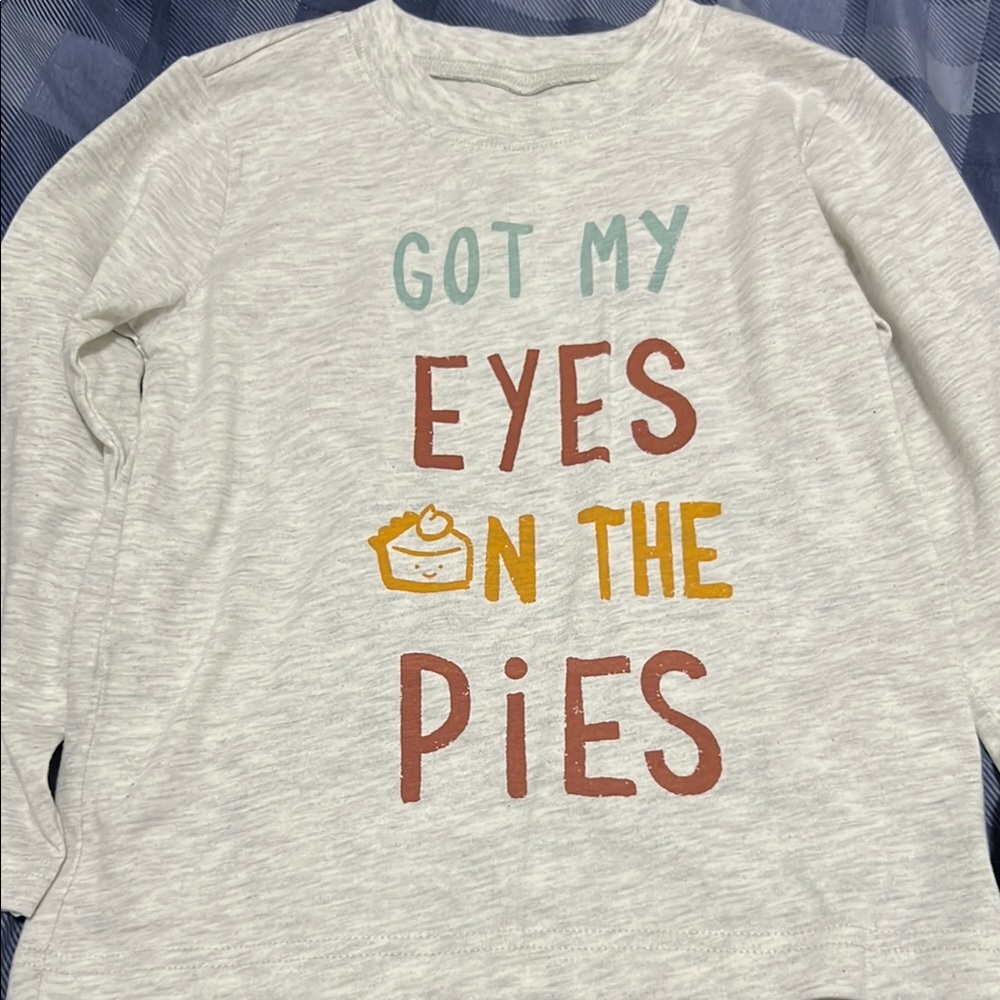Kids Graphic Long Sleeve Thanksgiving Shirt